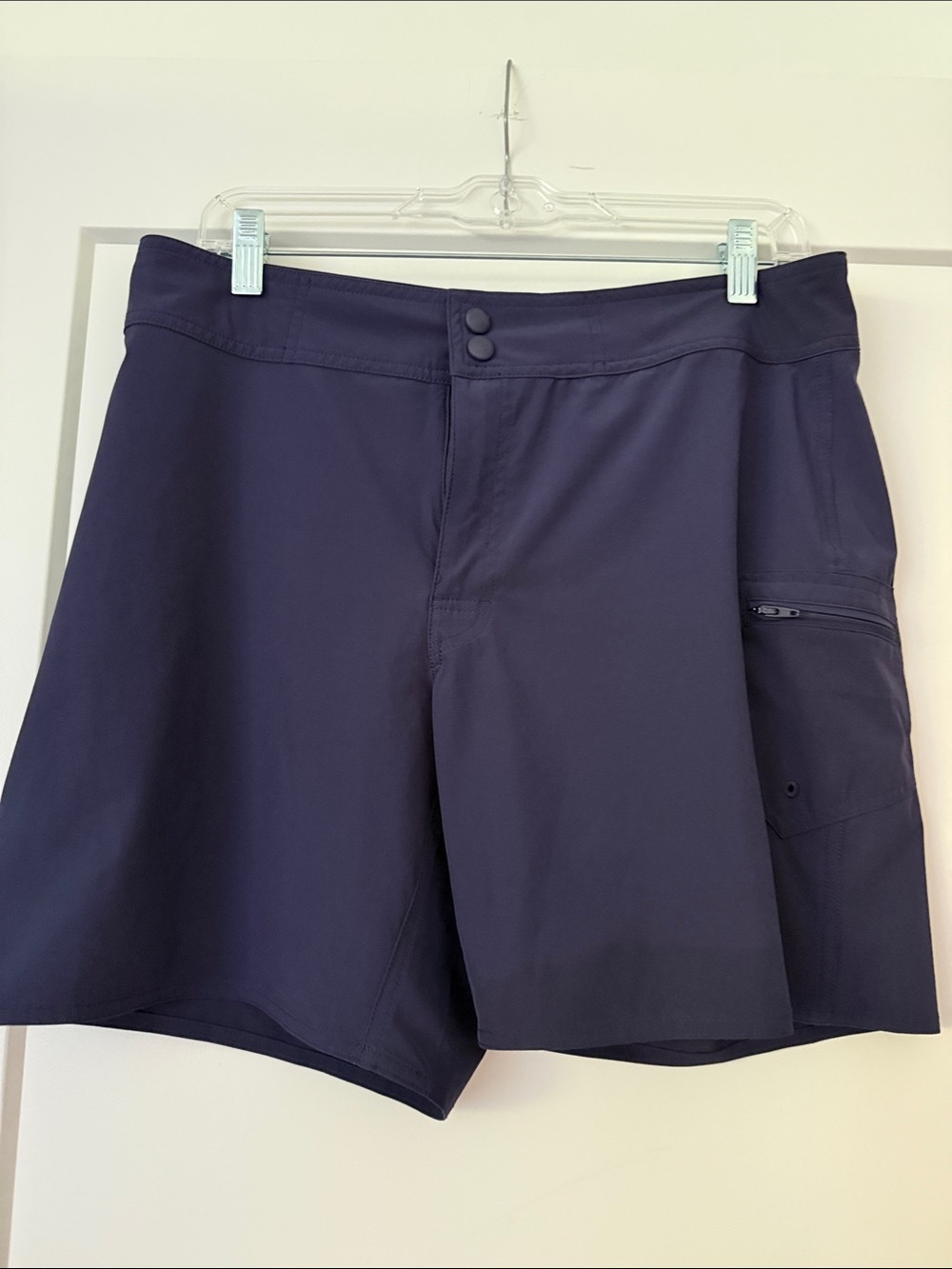 L.L. Bean Dark Navy Performance Athletic Shorts with Zip Pocket